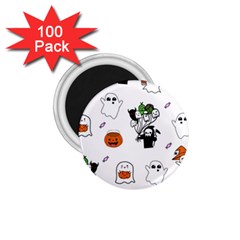 Halloween Jack O Lantern Vector 1 75  Magnets (100 Pack)  by Ravend