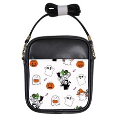 Halloween Jack O Lantern Vector Girls Sling Bag by Ravend