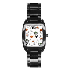 Halloween Jack O Lantern Vector Stainless Steel Barrel Watch by Ravend