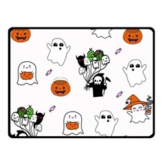 Halloween Jack O Lantern Vector Double Sided Fleece Blanket (small)  by Ravend