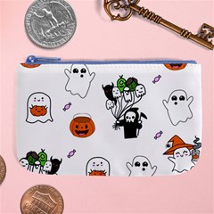 Halloween Jack O Lantern Vector Large Coin Purse by Ravend