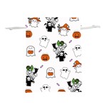 Halloween Jack O Lantern Vector Lightweight Drawstring Pouch (M) Back