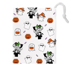 Halloween Jack O Lantern Vector Drawstring Pouch (5xl) by Ravend