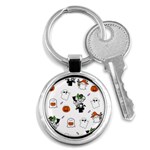 Halloween Jack O Lantern Vector Key Chain (Round) Front