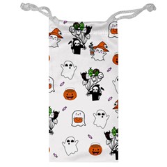 Halloween Jack O Lantern Vector Jewelry Bag by Ravend