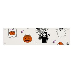 Halloween Jack O Lantern Vector Banner And Sign 4  X 1  by Ravend