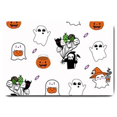 Halloween Jack O Lantern Vector Large Doormat by Ravend