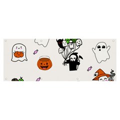 Halloween Jack O Lantern Vector Banner And Sign 8  X 3  by Ravend