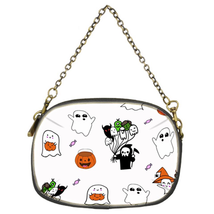 Halloween Jack O Lantern Vector Chain Purse (Two Sides)