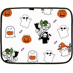 Halloween Jack O Lantern Vector Fleece Blanket (mini) by Ravend