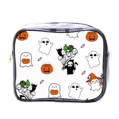 Halloween Jack O Lantern Vector Mini Toiletries Bag (one Side) by Ravend