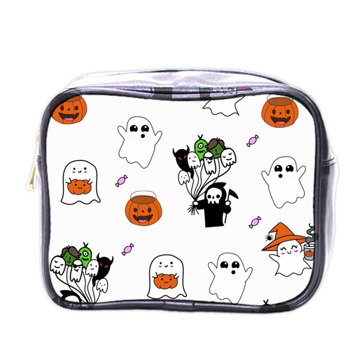 Halloween Jack O Lantern Vector Mini Toiletries Bag (One Side)