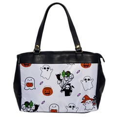 Halloween Jack O Lantern Vector Oversize Office Handbag by Ravend