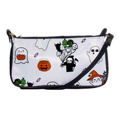 Halloween Jack O Lantern Vector Shoulder Clutch Bag by Ravend