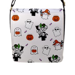 Halloween Jack O Lantern Vector Flap Closure Messenger Bag (l) by Ravend