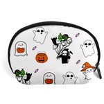 Halloween Jack O Lantern Vector Accessory Pouch (Large) Front