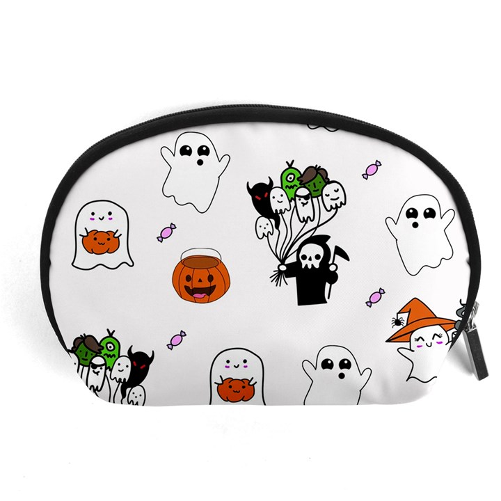 Halloween Jack O Lantern Vector Accessory Pouch (Large)