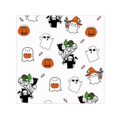 Halloween Jack O Lantern Vector Square Satin Scarf (30  X 30 ) by Ravend