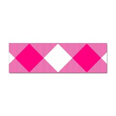 Pink And White Diagonal Plaids Sticker Bumper (10 Pack) by ConteMonfrey