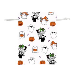 Halloween Jack O Lantern Vector Lightweight Drawstring Pouch (l) by Ravend