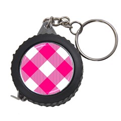 Pink And White Diagonal Plaids Measuring Tape by ConteMonfrey