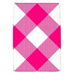 Pink And White Diagonal Plaids Removable Flap Cover (l) by ConteMonfrey