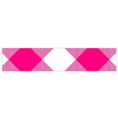 Pink And White Diagonal Plaids Small Flano Scarf by ConteMonfrey