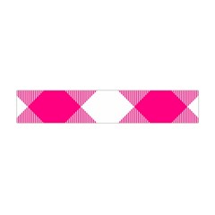 Pink And White Diagonal Plaids Flano Scarf (mini) by ConteMonfrey