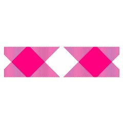 Pink And White Diagonal Plaids Oblong Satin Scarf (16  X 60 ) by ConteMonfrey