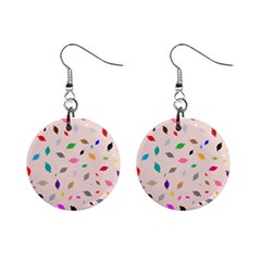 Bottle Pattern Water Flat Mini Button Earrings by Ravend