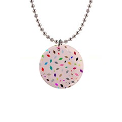 Bottle Pattern Water Flat 1  Button Necklace by Ravend