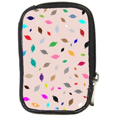 Bottle Pattern Water Flat Compact Camera Leather Case