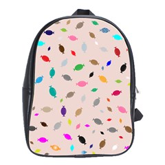 Bottle Pattern Water Flat School Bag (Large)