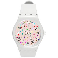 Bottle Pattern Water Flat Round Plastic Sport Watch (m) by Ravend