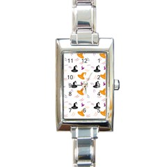 Witch Hat Witch Magic Halloween Rectangle Italian Charm Watch