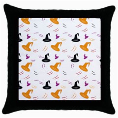 Witch Hat Witch Magic Halloween Throw Pillow Case (black) by Ravend