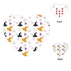 Witch Hat Witch Magic Halloween Playing Cards Single Design (heart) by Ravend