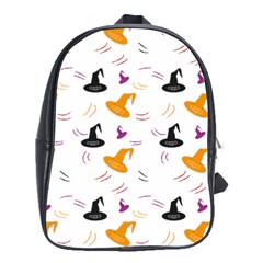 Witch Hat Witch Magic Halloween School Bag (Large)