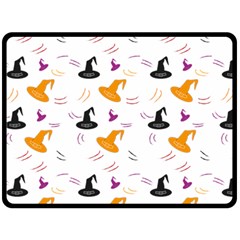 Witch Hat Witch Magic Halloween Fleece Blanket (large)  by Ravend