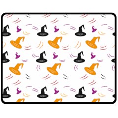 Witch Hat Witch Magic Halloween Fleece Blanket (Medium) 