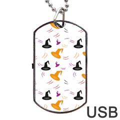 Witch Hat Witch Magic Halloween Dog Tag USB Flash (One Side)