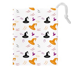 Witch Hat Witch Magic Halloween Drawstring Pouch (4xl) by Ravend