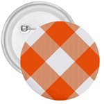 Orange and white diagonal plaids 3  Buttons Front