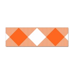 Orange And White Diagonal Plaids Sticker Bumper (10 Pack) by ConteMonfrey