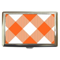 Orange and white diagonal plaids Cigarette Money Case