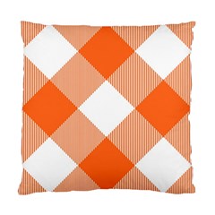 Orange and white diagonal plaids Standard Cushion Case (One Side)