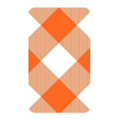 Orange and white diagonal plaids Memory Card Reader (Rectangular)