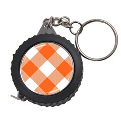 Orange and white diagonal plaids Measuring Tape