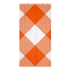 Orange and white diagonal plaids Shower Curtain 36  x 72  (Stall) 