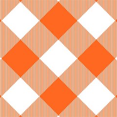 Orange and white diagonal plaids Play Mat (Rectangle)